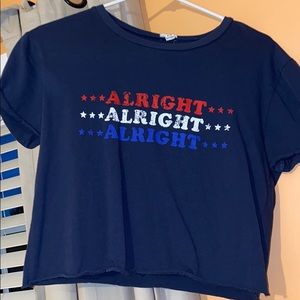 Blue Cropped T shirt